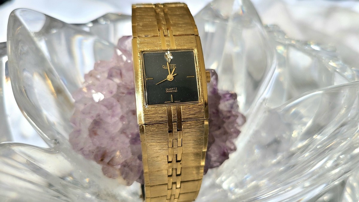 Vintage quintel ladies heart gold tone watch NEW BATTERY Vintage Quintel LCD Quartz Watch With Gold-tone Face & Two  main image 4