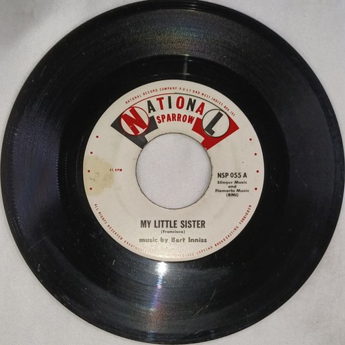 CALYPSO 45 HEAR Sparrow MY LITTLE SISTER - BERMUDA 1965 National Record Co. VG - Picture 2 of 4