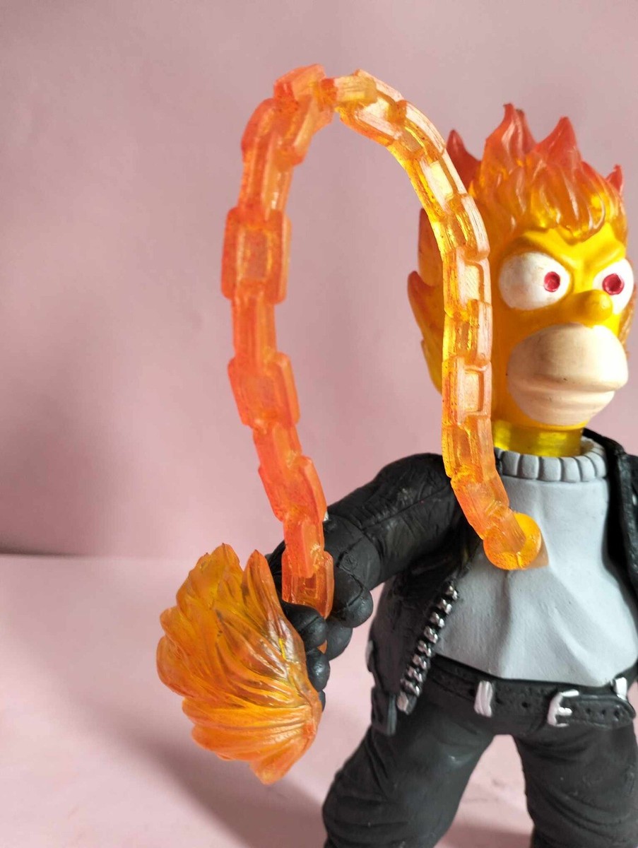 Homer Simpson PARODY Ghost Rider Skull FIGURE Mexico Toy