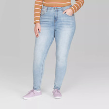 Women's High-Rise Skinny Jeans - Wild Fable Washed Blue