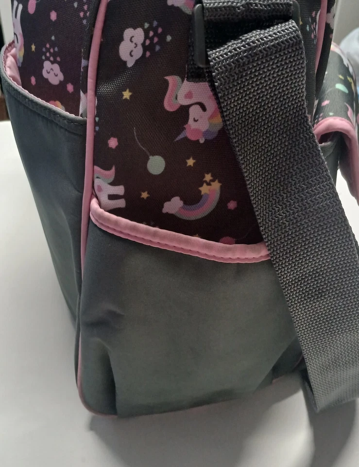 Bolsa de viaje biberón de pañales Baby Boom rosa y gris unicornio multi paquete recién nacido Foto 4 de 4