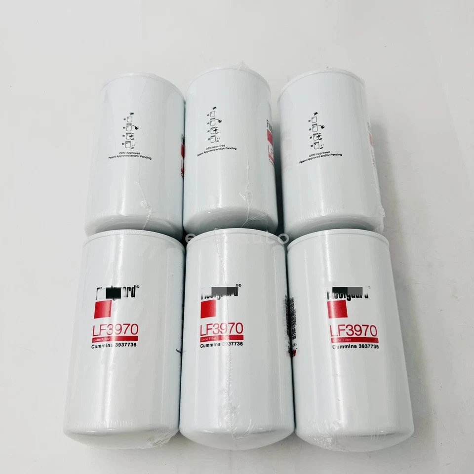Filtro de aceite 6 piezas para Fleetguard LF3970 Cummins Ford Freightliner Kenworth Foto 3 de 4