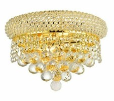 Crystal Wall Sconce Light Fixture Bathroom Vanity Bedroom Hallway Lighting 12"