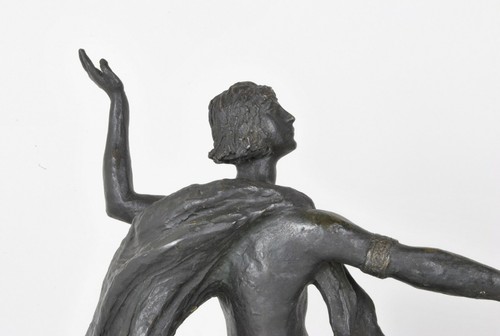 E l'Hoest, Tireuse à l'Arc, Bronze Orientaliste Signé, XIXème Siècle - Imagen 7 de 12