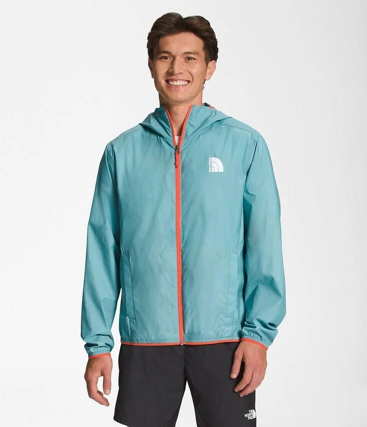 Men's The North Face Novelty Cyclone Wind Hoodie Reef Waters Blue Size Small