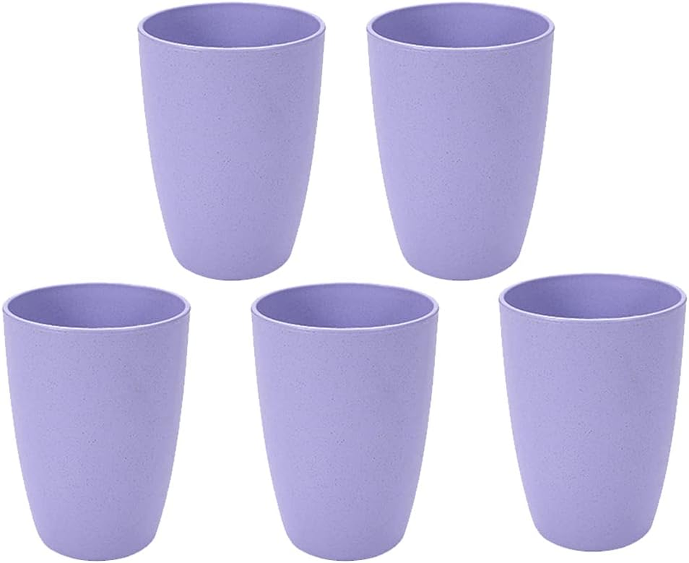 Unbreakable 12oz Wheat Straw Tumblers for Camping Parties Travel