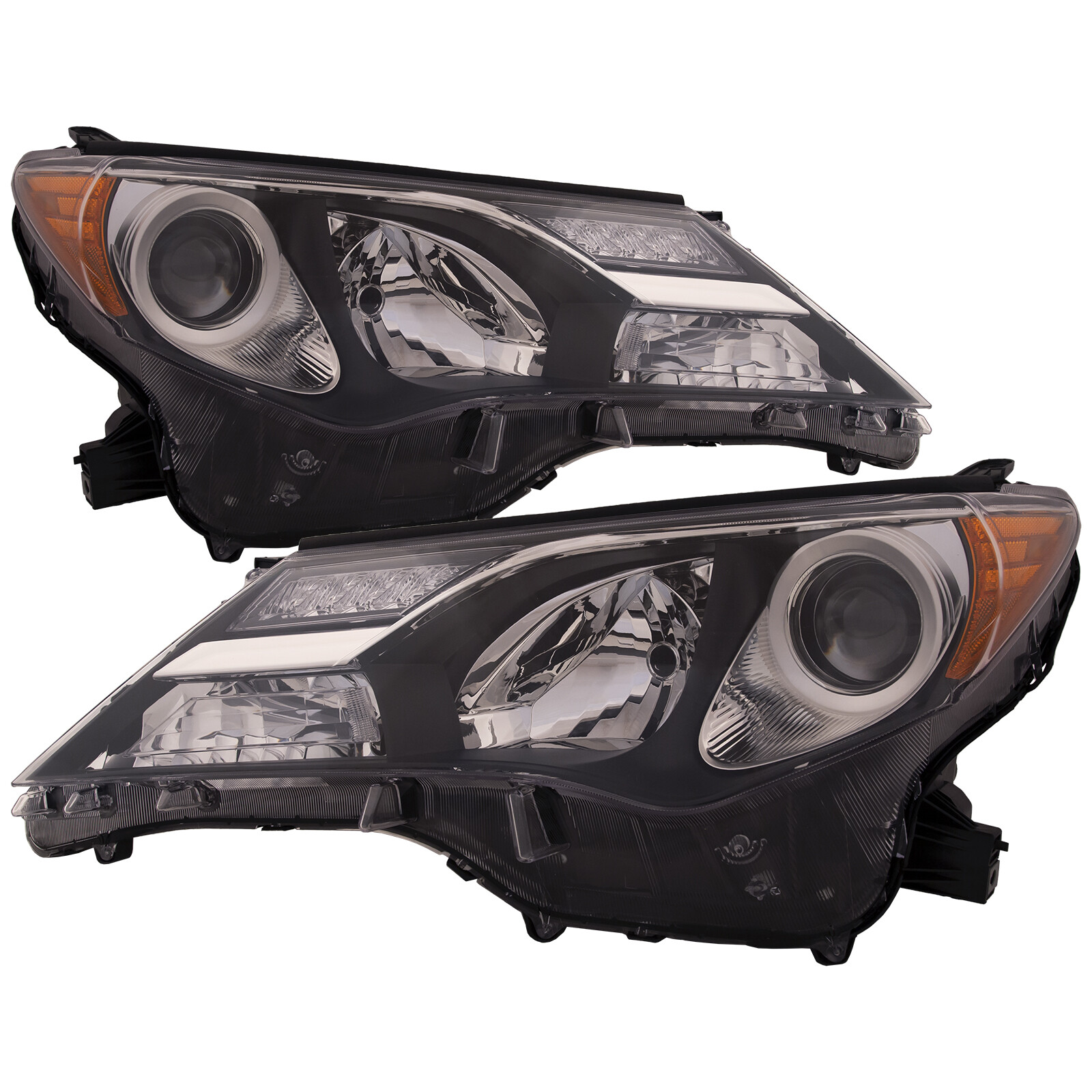 Headlights Unit CAPA Left Right Pair Fits 2013-2015 Toyota Rav4 