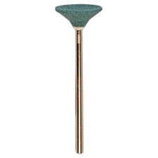 Green Mounted Abrasive Stone (Inverted Cone)