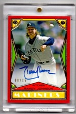 ⚾2018 TOPPS BROOKLYN COLLECTION RANDY JOHNSON - RED BORDER ON CARD AUTO 08/15⚾