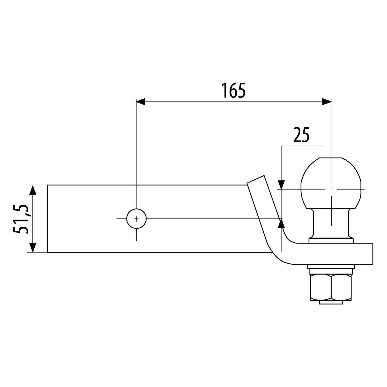 Attelage pour Chevrolet Traverse 09.08- avec rotule démontable robuste - 3