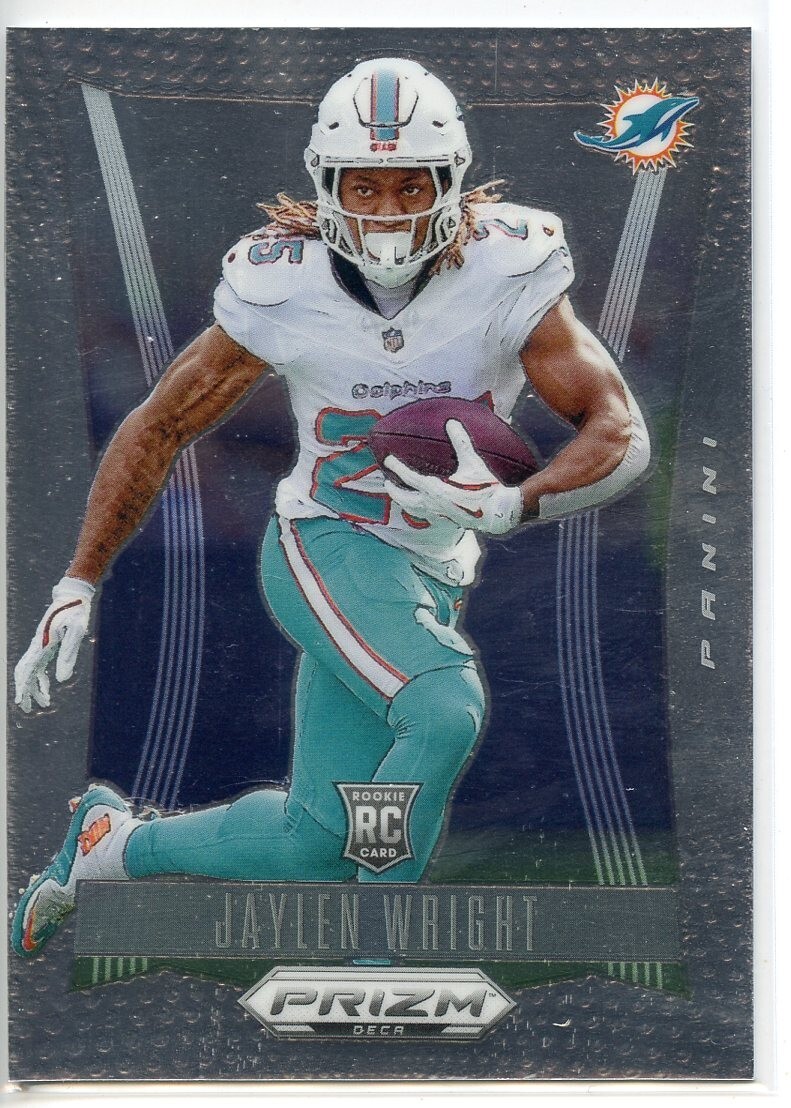 2024 Panini Prizm Deca Jaylen Wright Base Miami Dolphins #201 Rookie