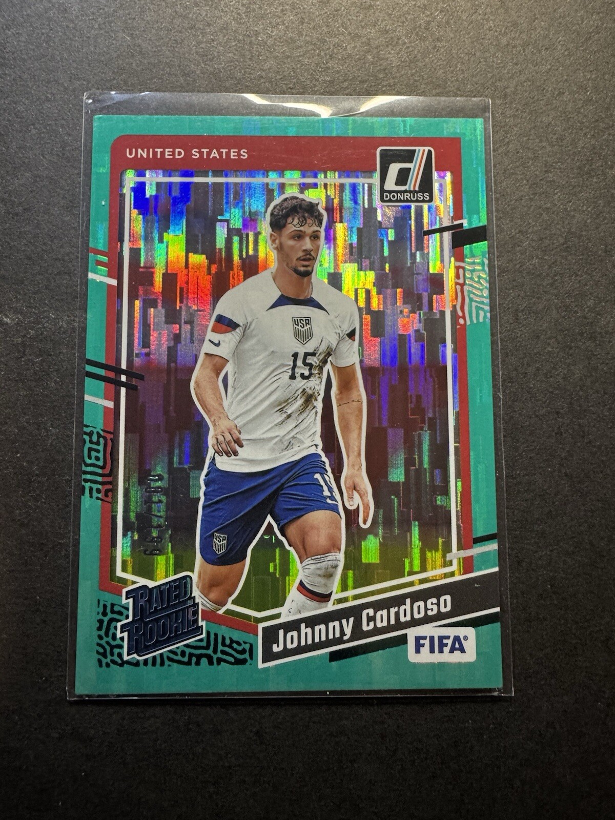 2023-24 Panini Donruss /199 Johnny Cardoso Teal Rated Rookie RC #180 USA