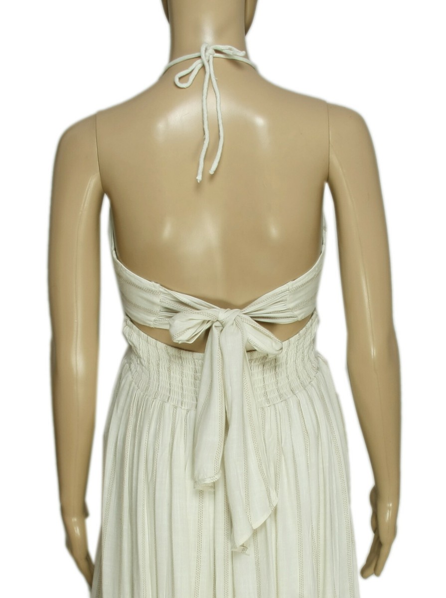 adrianna papell lace halter dress Ivory Nude Lace And Stretch Crepe Gown With Halter Neckline main image 0