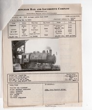 1936 Birmingham Rail Locomotive Sales Letter Packet Photo and Specs Series 5900