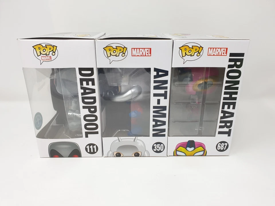 Deadpool 111 Ant-Man 350 Ironheart 687 Marvel Funko Pop Vinyl Bundle Lot - Image 2 of 4