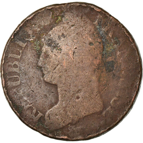 [#852245] Münze, Frankreich, Dupré, 5 Centimes, AN 5, Paris, SGE, Bronze, KM:640 - Bild 1 von 2