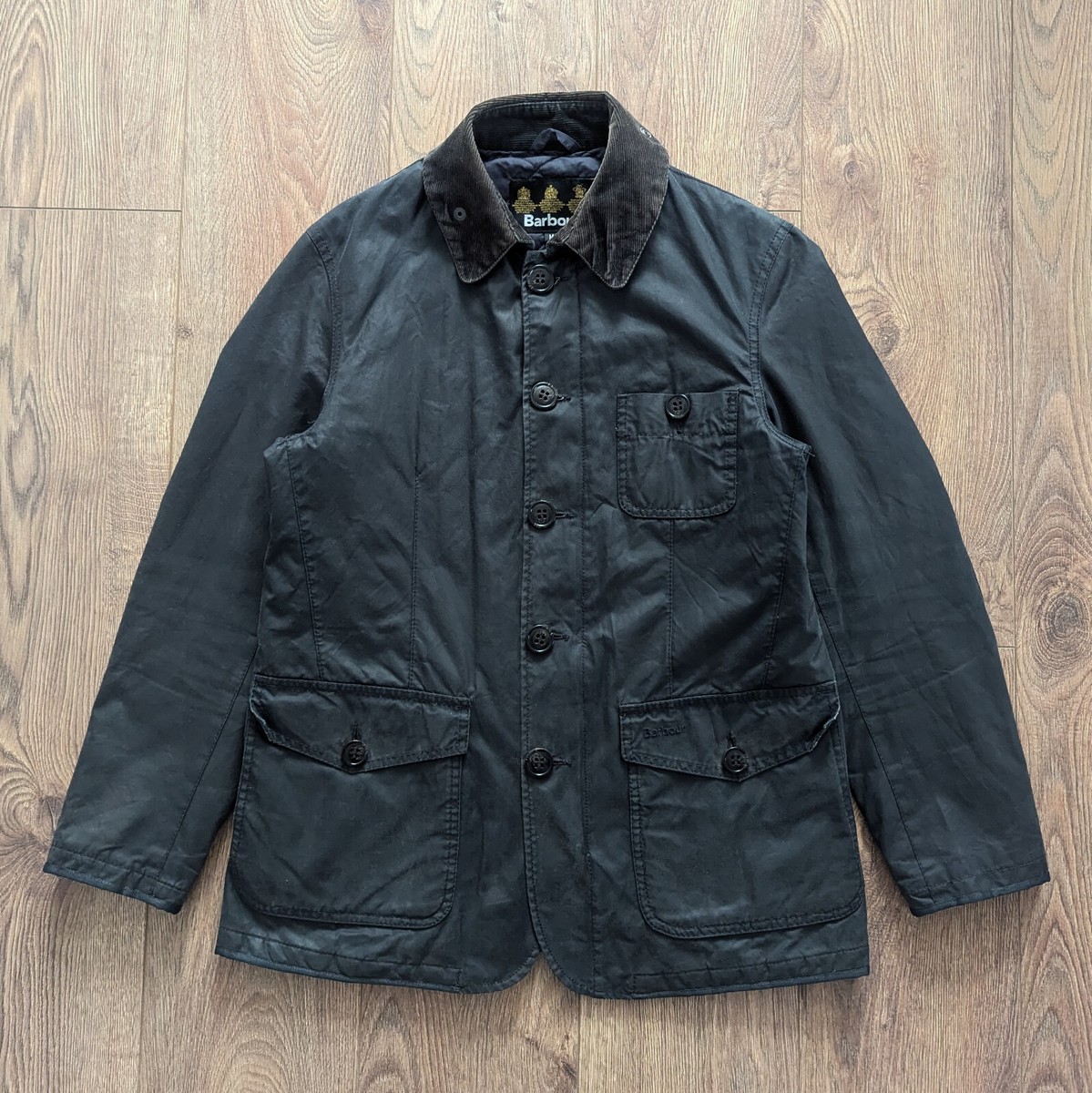Barbour Bremmer Wax Men's Jacket Size M Black Made E Rewax