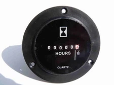 Hour Meter, Electrical, 3-Hole, Flange Surface or behind panel mnt 120VAC