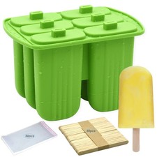 Popsicle Molds,6 Pieces Popsicles Molds Silicone BPA Free,Homemade Popsicle M...