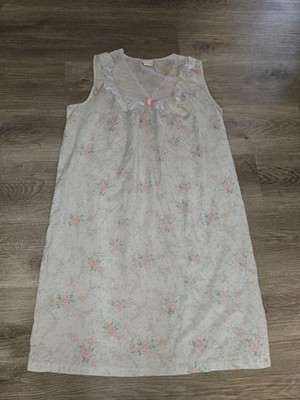 Vtg. Carriage Court Sears Floral Lace Nightgown Size Small USA Made Cottagecore 