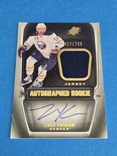 ZACK KASSIAN 2011-12 UPPER DECK SPX BASE SET ROOKIE JERSEY AUTOGRAPH CARD /799