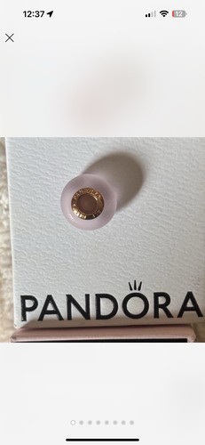 New 100% Authentic PANDORA Roses Gold Matte Pink Murano Glass Charm 789421C00 - Picture 1 of 16