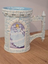 DISNEY STORE CINDERELLA 70th ANNIVERSARY 3D CASTLE SHAPED MUG RARE