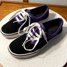 Vans Off the Wall Royal Purple & Black Lace-Up Shoes SZ M: 5.0 W 6.5