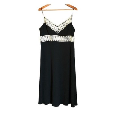 Ann Taylor black and white slip dress