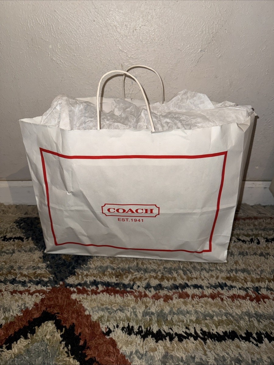 Coach Vintage Style Black Leatherware Est. 1941 Gallon Lunch Tote