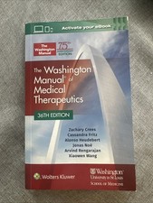 PHYSICAL + E-BOOK Washington Manual of Medical Therapeutics (2019, Paperback)