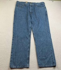 Lee Jeans Mens 38X30 Blue Denim Relaxed Fit Straight Leg NWT