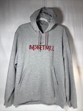 Vintage Nike Basketball Center Swoosh Hoodie Mens LARGE Gray 90s Y2K Gray Tag 3J
