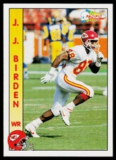 J.J. Birden, 1992 Pacific, #134, Kansas City Chiefs,