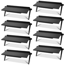 8pcs TV Shelf Adjustable Monitor Top Stand, Black ABS Storage for Video Game ...