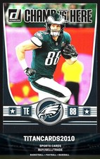 Dallas Goedert 2025 Panini Donruss Champ is HERE Philadelphia Eagles #CIH-DGT