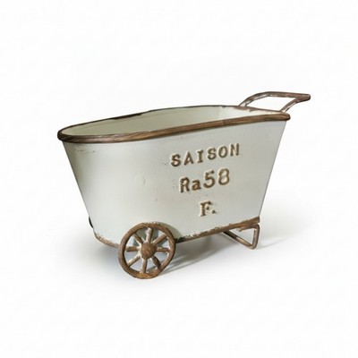 Tischwagen Pflanzgefäß Deko Pflanzenhalter altmodisch für Balkon, Garten