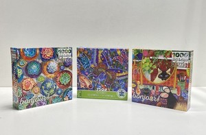 Ceaco Bonjour Jigsaw Puzzle Multicolor Whimsical Artistic Cardboard Set