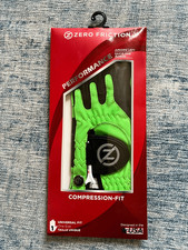New Zero Friction Performance Junior's Left Compression Fit Left Glove Lime Gre