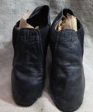 Revolution Dancewear 651 size 8 girls M 703 ballet shoes black leather 9" long