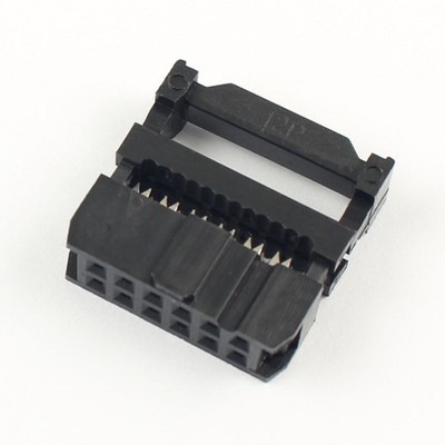 5Pcs Black 2.54mm Pitch 2x6 Pin 12 Pin IDC Female Header Cable Connector FC-12 #