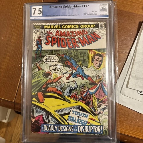 amazing spiderman 117 Cgc Pgx 7.5 Part. Adapts Spectacular Spider-Man Mag 1 1973
