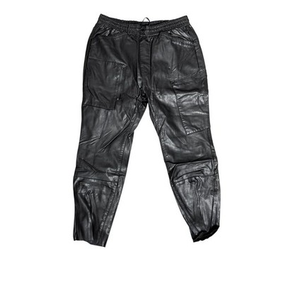G Star Raw Mens Size 27 Powel Utility Jogger Pants Black Coated Raw Hem Moto