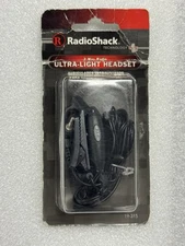 Radio Shack Ultra-Light Radio Headset For 2-Way Radios. 190-0315. Brand New!