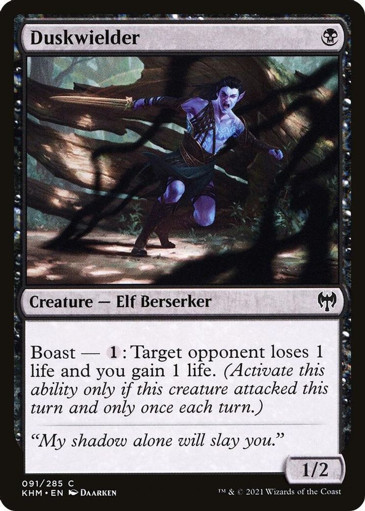 2021 Magic: The Gathering: Kaldheim - Duskwielder (#91, C, Moderately Played)