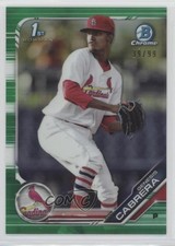 2019 Bowman Chrome Prospects Green Refractor 39/99 Genesis Cabrera #BCP-142 6u5