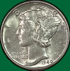1940 Mercury Dime Brilliant Uncirculated BU Coin #40583