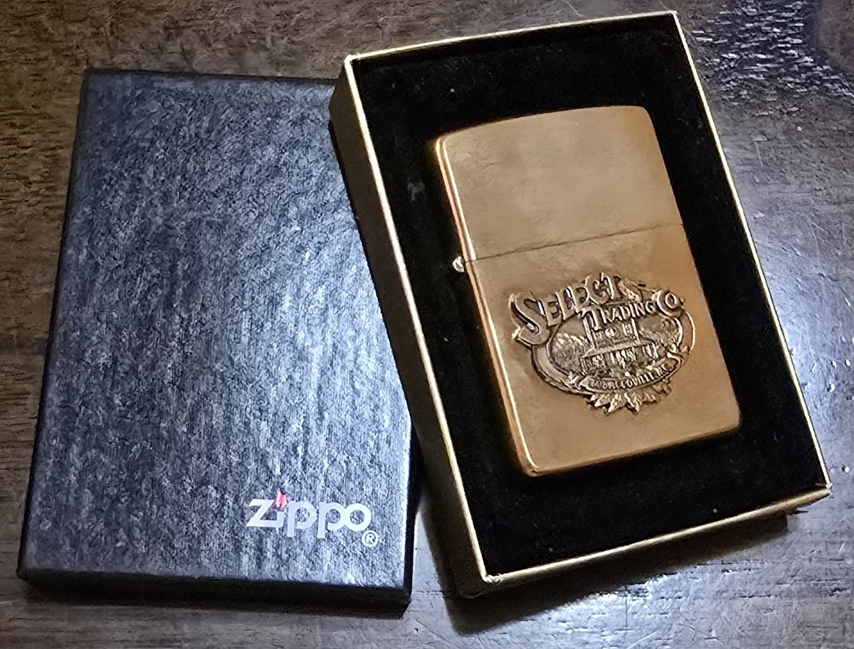 Seal 1990's Winston Solid Brass Zippo Cigarette Lighter Box