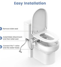 Bidet Attachment For Toilet Ultra-Slim Bidets For Existing Toilets, Non-Electric