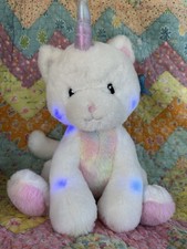 FAO Schwarz Glow Brights Kittycorn plush toy 11-1/2" Unicorn Cat NOS 2020 READ